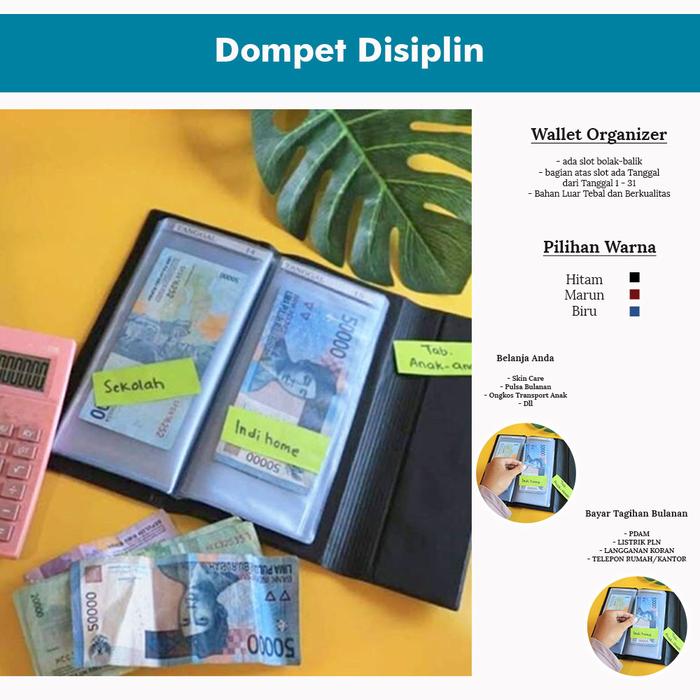 Gambar Dompet Disiplin Dompet Kontrol Dompet Hemat dan Pintar Free Gift - Hitam dari SATU SEPATU INDO undefined Tokopedia