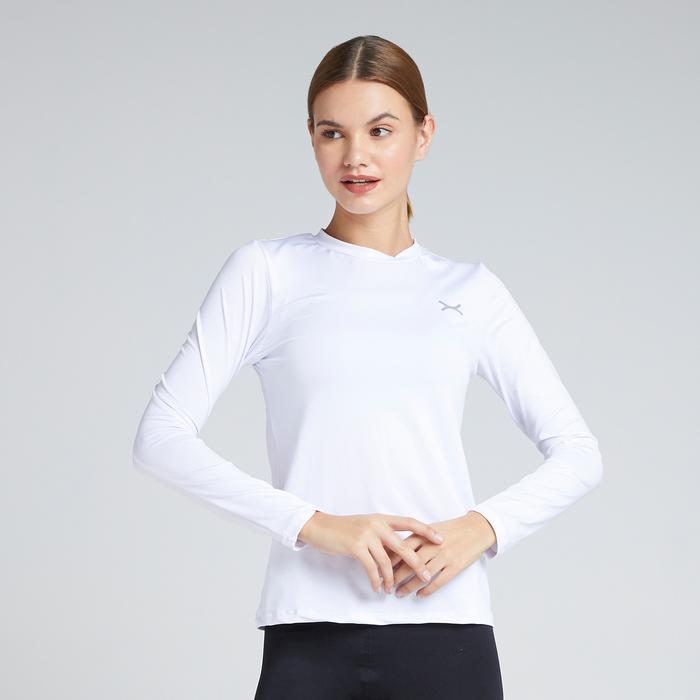 Gambar FLEXZONE Lengan Panjang Sport Aerobik Yoga Putih Essential FPS-504PT - XS dari Flexzone undefined Tokopedia