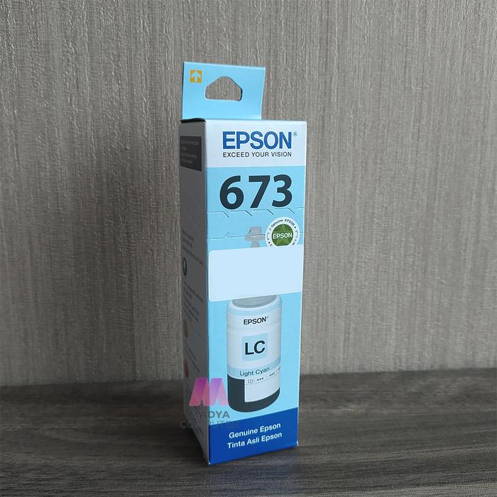 Gambar Tinta Printer EPSON 673 Original - Biru Muda dari Madya Computer undefined Tokopedia