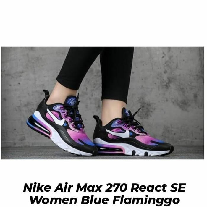 pink and blue nike 270 react