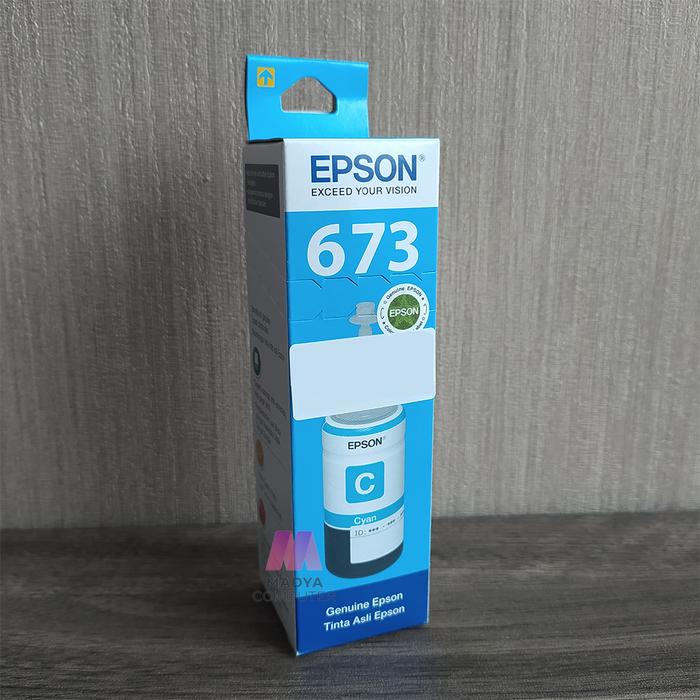 Gambar Tinta Printer EPSON 673 Original - Biru dari Madya Computer undefined Tokopedia