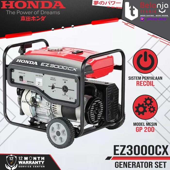 Promo Mesin Genset Honda EZ 3000 CX 2000 Watt Generator Set EZ3000CX