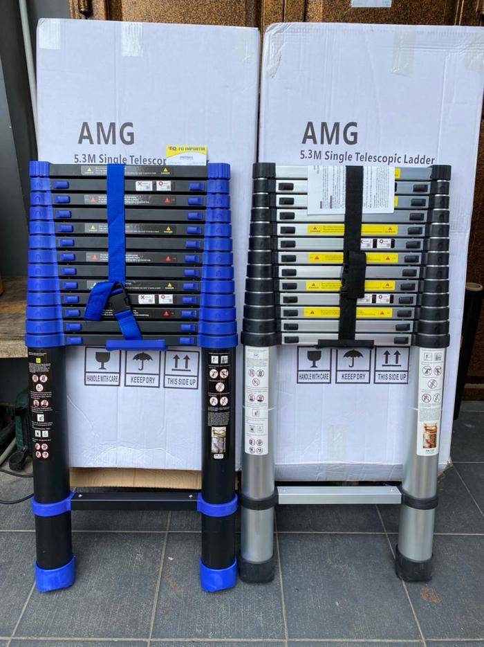 Gambar Tangga Lipat Aluminium Teleskopik 5.2M Single Telescopic Ladder 5.2 M dari FO IMPORTIR undefined Tokopedia
