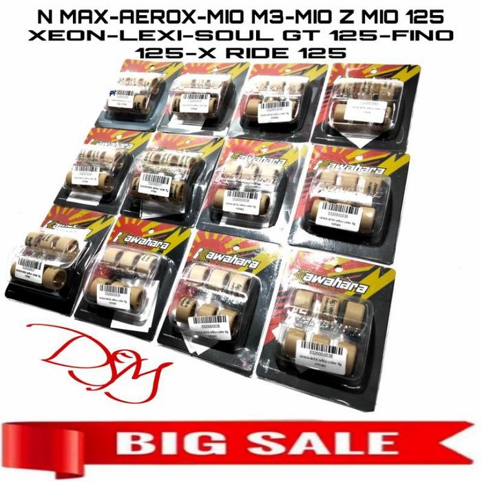 Gambar ROLER LOLER ROLLER NMAX LEXI MIO GT 125 XEON M3 AEROX MIO 125 XEON RC - mix/silang/camp, 12 gram dari DUNIAMOTOR DSM undefined Tokopedia