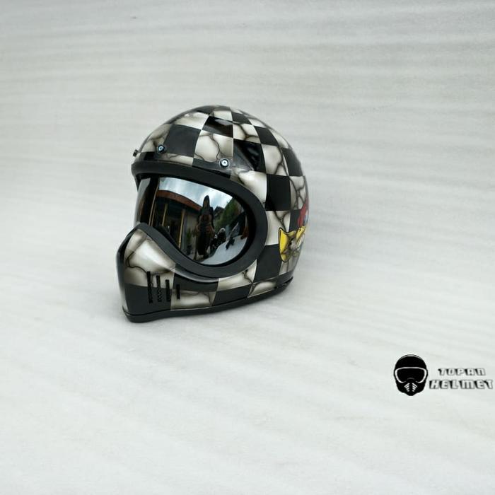 Gambar exclusive helm custom ghostbone lettering painting visor inner dari topan helmet custom undefined Tokopedia