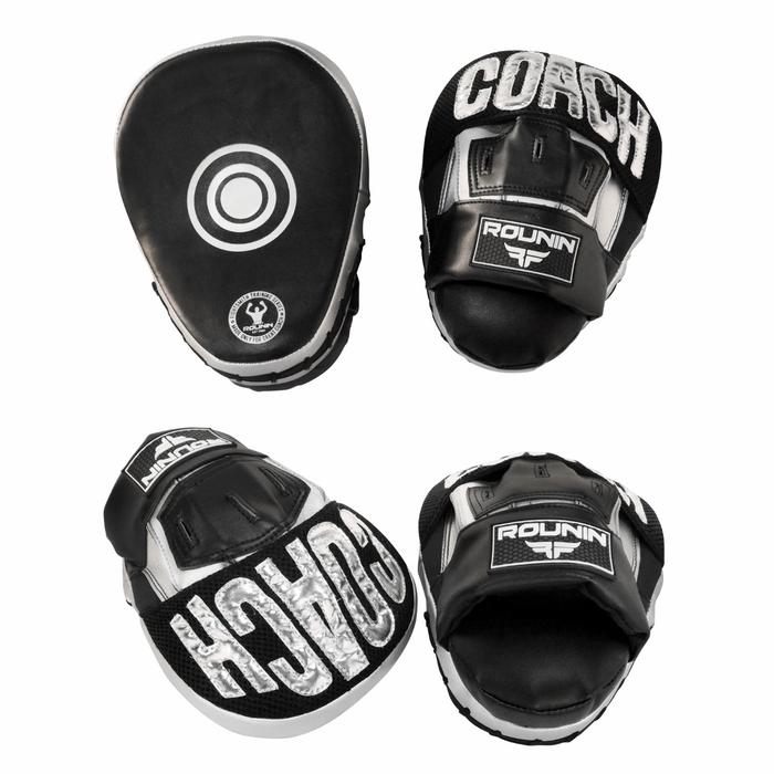 Gambar Focus Mitt Rounin / Target Pukul Bantalan Tinju - Fightsmith Series - Black & silver dari Rounin Fightware undefined Tokopedia