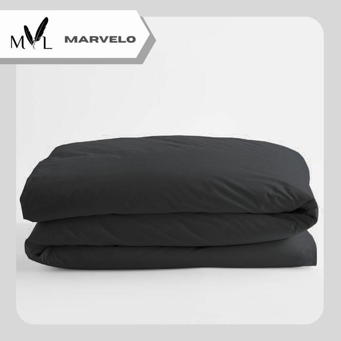 Gambar Duvet dan Sprei Set Lengkap Ukuran 160 cm - Queen Size - by Marvelo - Hitam dari Marvelo Bedding undefined Tokopedia