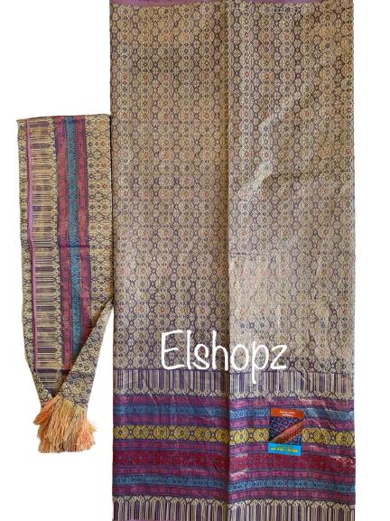 Gambar Songket Thailan / Batik Songket Mesin - Ungu dari Elshopz undefined Tokopedia