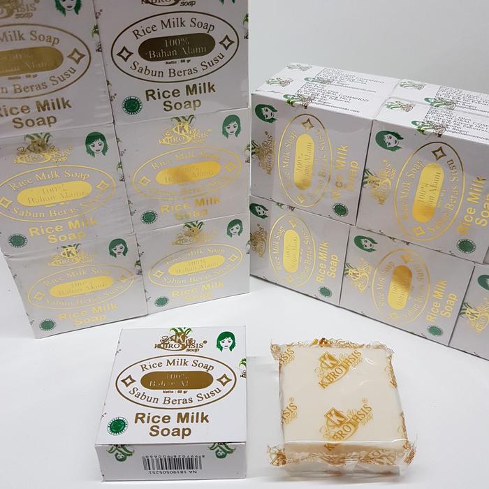 Gambar (12 pc) sabun beras rice milk soap KBROTHSIS original BPOM dari Richgrosir cosmetics undefined Tokopedia