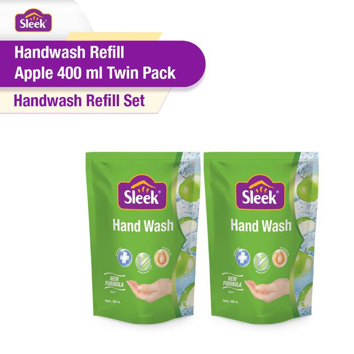 Gambar Sleek Handwash Apple Pouch 400ml Twin Pack dari Sleek Baby Store undefined Tokopedia