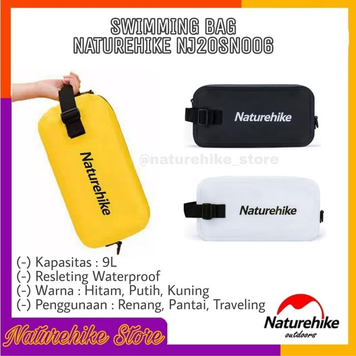 Gambar Dry Bag Tas Selempang Swimming Bag Waterproof 9L Naturehike NH20SN006 - Putih dari Naturehike Store Indonesia undefined Tokopedia