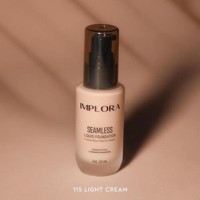 Gambar IMPLORA SEAMLESS LIQUID FOUNDATION 33ML ORIGINAL BPOM - 115 Light Cream dari agogostore undefined Tokopedia