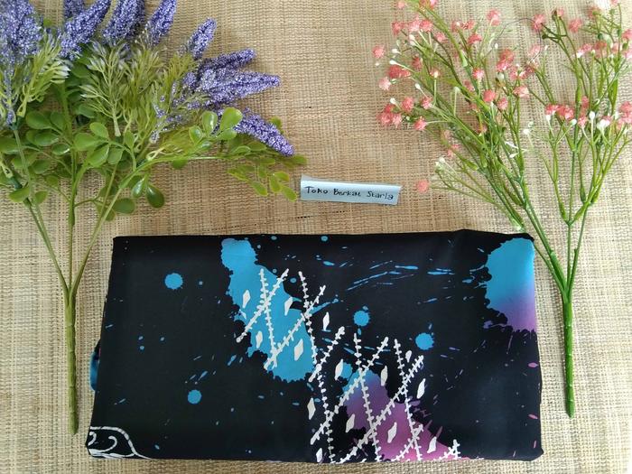 Gambar Kain Batik Lukis Motif Plasma 2x1m - KB246 LukisHtm dari Berkat Starla undefined Tokopedia