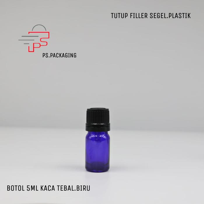 Gambar BOTOL 5ML KACA FILLER - BOTOL BIRU TUTUP FILLER SEGEL - FILLER 5ML - Hitam dari Putra Sukapura Pack undefined Tokopedia