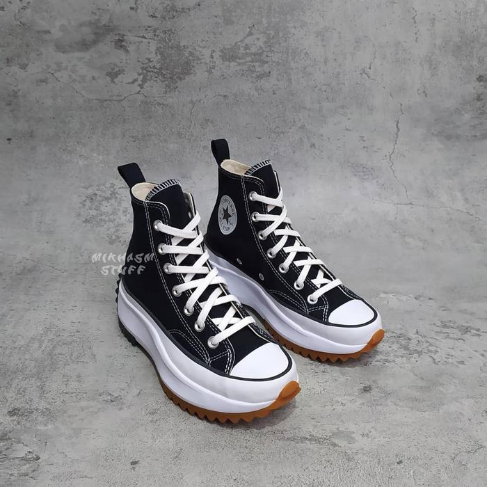 Jual Converse Run Star Hike Lugged High Gum Original Hitam, 37