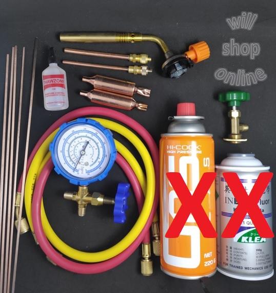 Gambar PAKET HANYA ALAT PENGISIAN FREON KULKAS R134A KOMPLIT + LAS MURAH - Single dari willshop online undefined Tokopedia