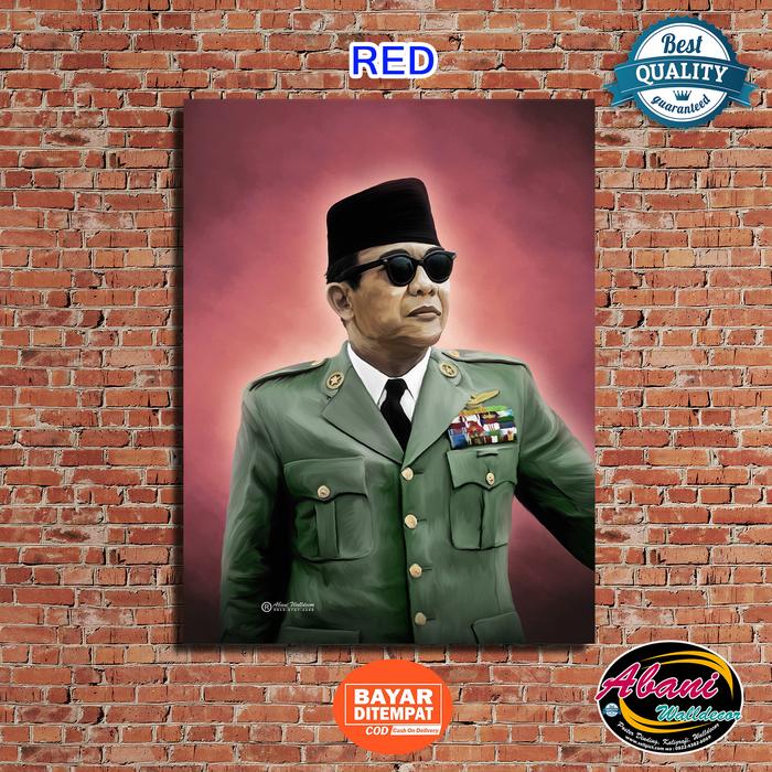 Gambar Gambar Poster Tokoh Nasional Soekarno Foto Lukisan Digital IR SUKARNO - Merah dari Abani Store undefined Tokopedia