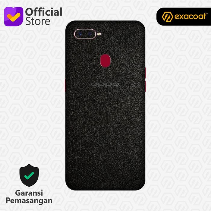 Gambar [EXACOAT] Oppo F9 3M Skin / Garskin - Leather Black - Model Cut Only dari Exacoat Kota Bekasi Tokopedia