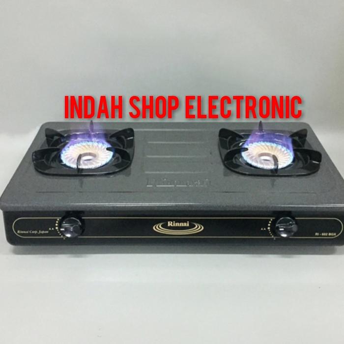Jual KOMPOR GAS RINNAI RI-602 BGX /Api tornado 2 tungku masakan lebih cepat  - Kota Tangerang Selatan - Indah Shop Electronic | Tokopedia