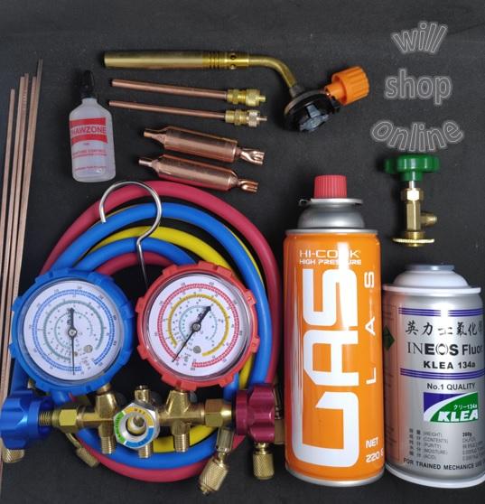 Gambar PAKET ALAT PENGISIAN FREON KULKAS R134A KOMPLIT + LAS MURAH - Double dari willshop online undefined Tokopedia