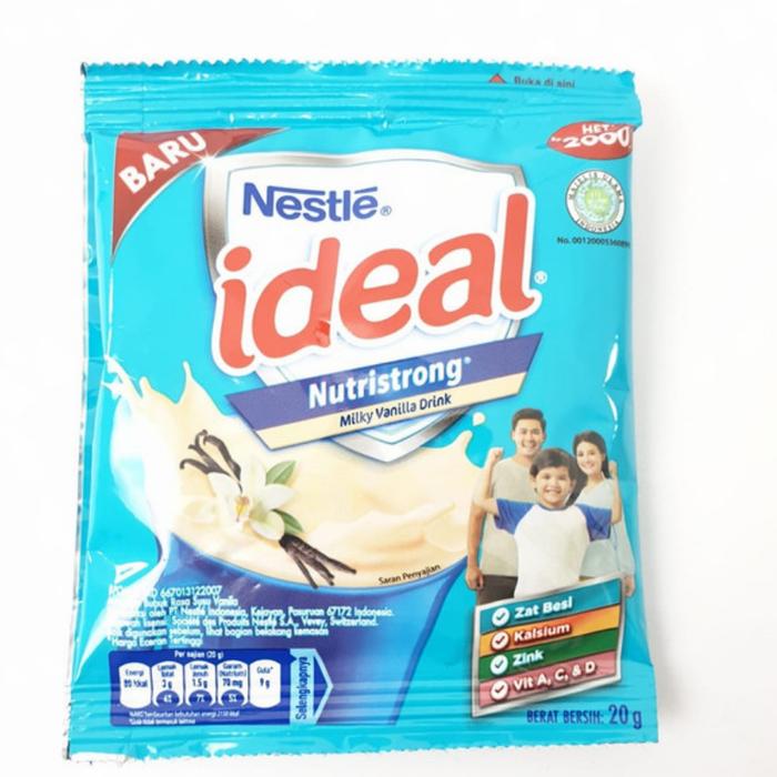 Jual Susu Bubuk Vanila Nestle Ideal Sachet 20 Gr Kota Tangerang Lmn Market Tokopedia