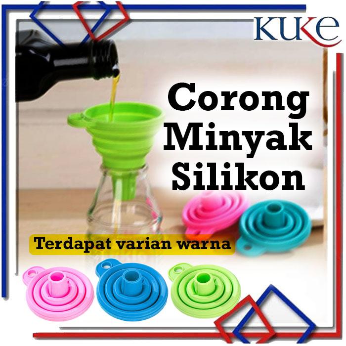 Gambar KUKE Corong Minyak Silikon / Corong Air Silikon Flexible Lipat - Hijau dari KUKE undefined Tokopedia