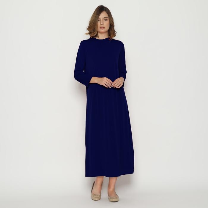 Jual CHEVAL KELLY Maxi Dress Gamis kerah tinggi Putih, 2XL