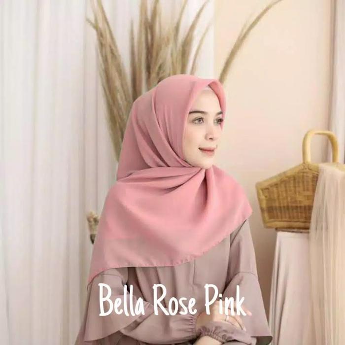 Gambar Hijab Bella Square part 4 - Rose Pink dari Vimagalery undefined Tokopedia