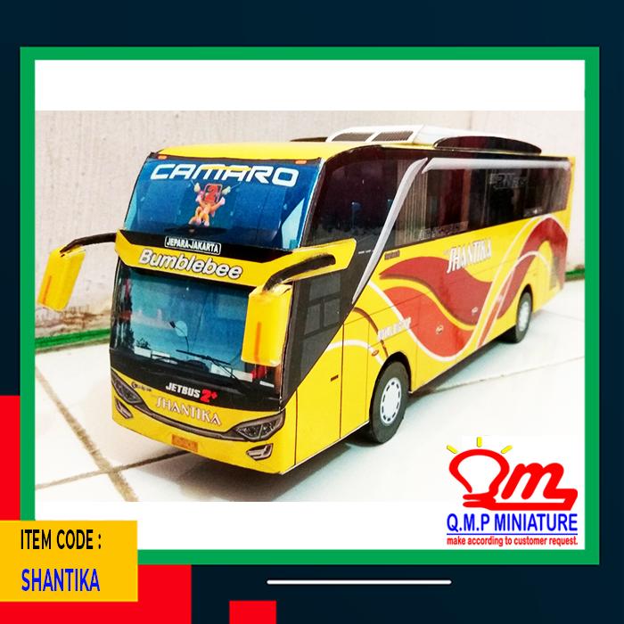 Gambar Miniatur Bus Indonesia - SHANTIKA dari Q.M.P MINIATUR undefined Tokopedia