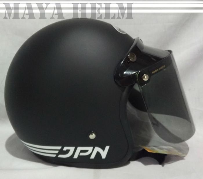 Gambar HELM JPN RETRO ORIGINAL - black doff, L dari mayahelm undefined Tokopedia