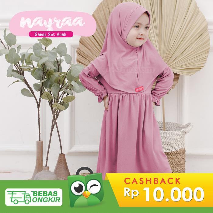 Gambar Gamis Cutemoslem Nayraa-Gamis Set Anak S - Dusty pink, S 1-2 Thn dari Cutemoslem Store undefined Tokopedia