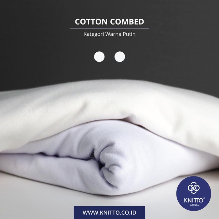 Gambar KAIN KAOS | COTTON COMBED 30S | KATEGORI WARNA PUTIH (0.50 KG) - 33.Putih Netral dari Toko Bahan Kaos & Kain Knitto undefined Tokopedia