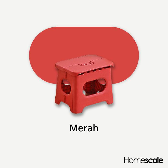 Gambar Bangku Lipat Plastik Portabel Untuk Anak & Dewasa - Merah dari Homescaleid undefined Tokopedia