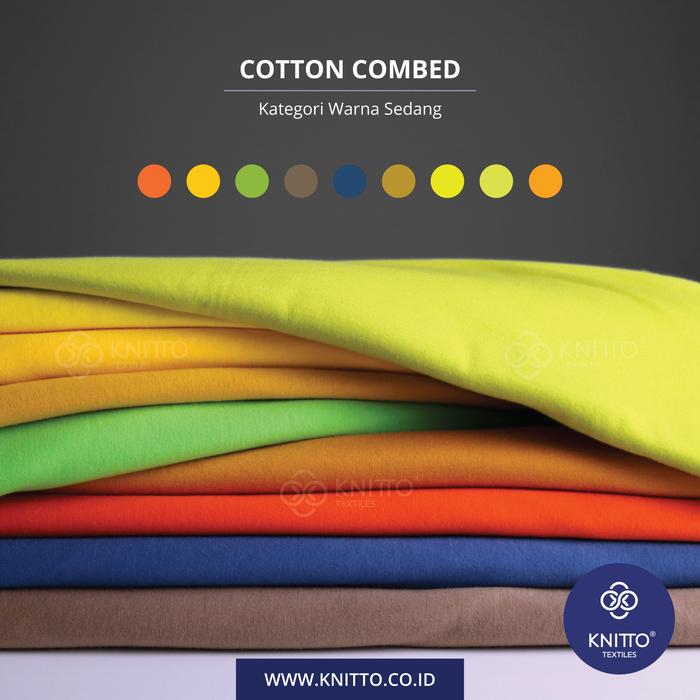 Gambar BAHAN KAOS KAIN COTTON COMBED 30S KATEGORI WARNA SEDANG - 7. Orange, +Rib dari Toko Bahan Kaos & Kain Knitto undefined Tokopedia
