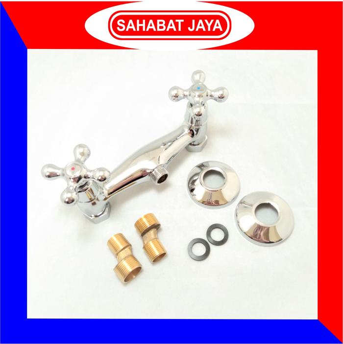 Gambar KERAN KRAN AIR SHOWER SINK AIR PANAS DINGIN GIOVANNI BAHAN KUNINGAN - GV-3309X dari Sahabat Jaya Bangunan undefined Tokopedia