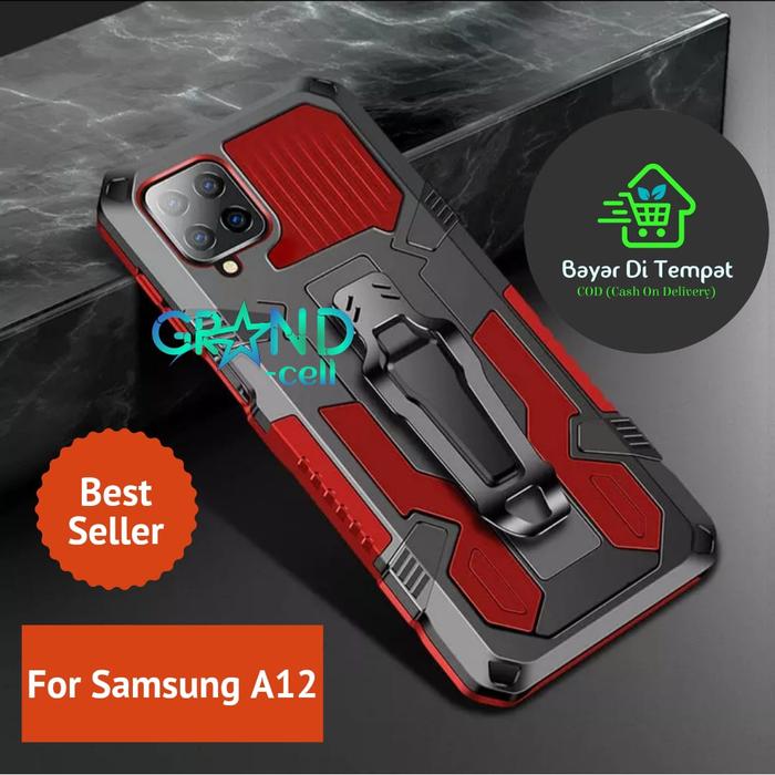 Jual Case Hp for Samsung A12 Premium Belt Clip Standing Hardcase