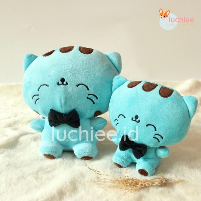 Gambar Boneka Plushies Kucing Cat Tersenyum Smiling Lucu S M Murah - Biru, S dari luchiee.id undefined Tokopedia