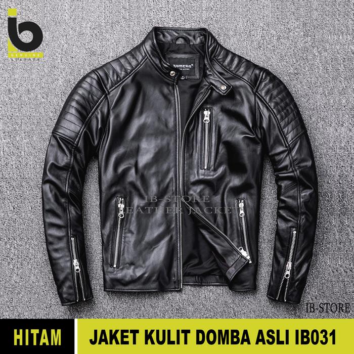 Gambar Jaket Kulit Asli. Jaket Kulit Domba Premium. Jaket Kulit Pria. IB0031 - Hitam, S dari Ib-Leather undefined Tokopedia