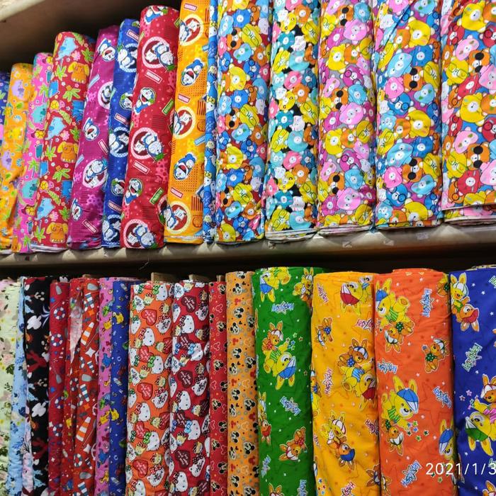 Gambar Kain Katun motif anak dari Moro Seneng Textile Surabaya undefined Tokopedia