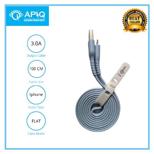 Gambar Kabel Data iPhone APIQ Original 3.0a Fast Charging Garansi 6 Bulan - Biru Muda, IPHONE 2M dari SREGCELL undefined Tokopedia