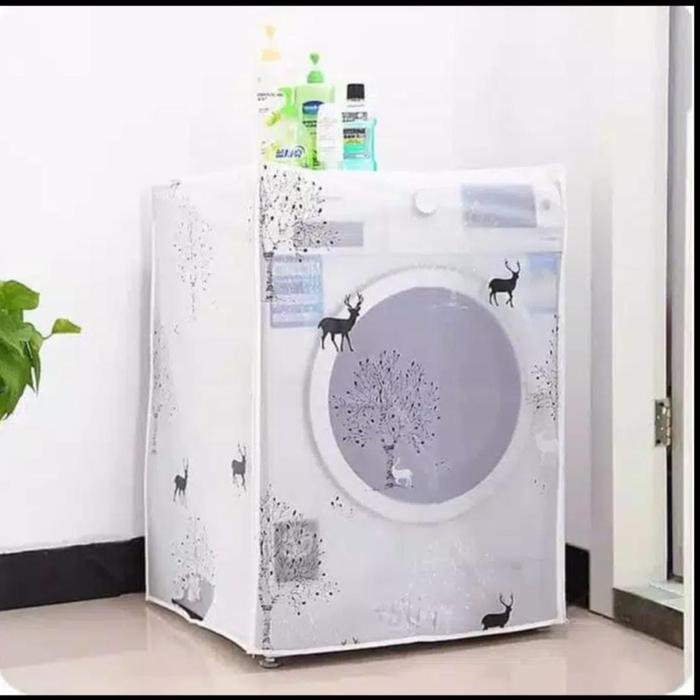 Gambar Sarung Penutup Mesin Cuci Bukaan Depan PEVA Washing Machine Cover - Deer dari Home Diaries 7 undefined Tokopedia