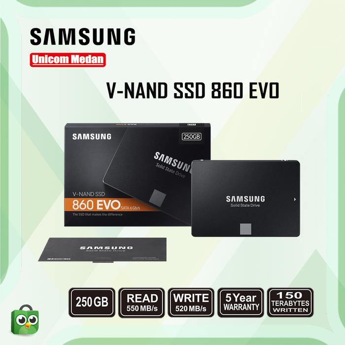 Jual SSD SAMSUNG 860 EVO 250GB VNAND SSD Kota Medan Unicom