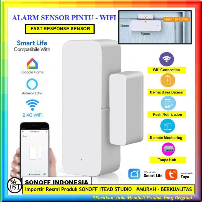 Gambar TUYA Smart Door Sensor WIFI Smartlife IOS Home Security Kerui Killer - Putih dari Sonoff-Indonesia undefined Tokopedia