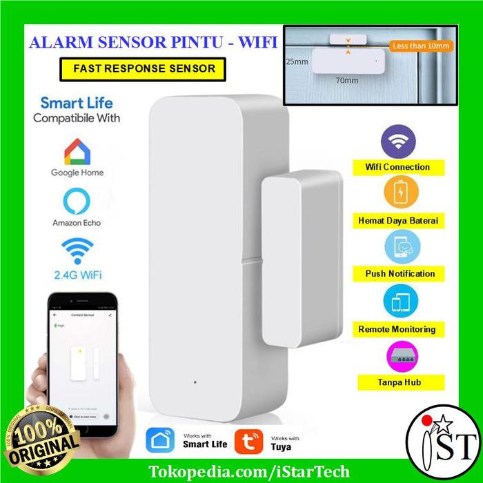 Gambar TUYA Smart Door Sensor WIFI Smartlife IOS Home Security Kerui Killer - Putih dari istartech undefined Tokopedia