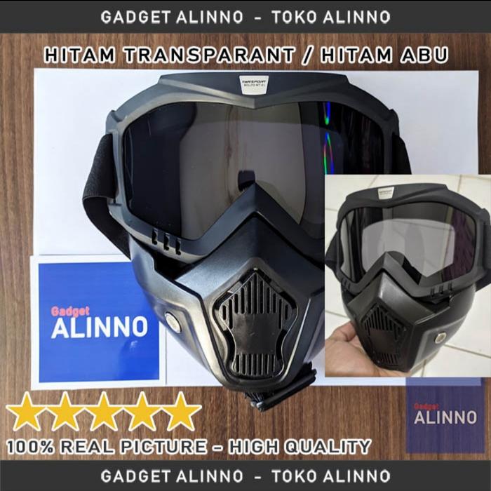 Gambar GOOGLE MASK MASKER HELM POGO RETRO MASKER MOTOR GOGGLE MASK - Hitam dari Toko Alinno undefined Tokopedia