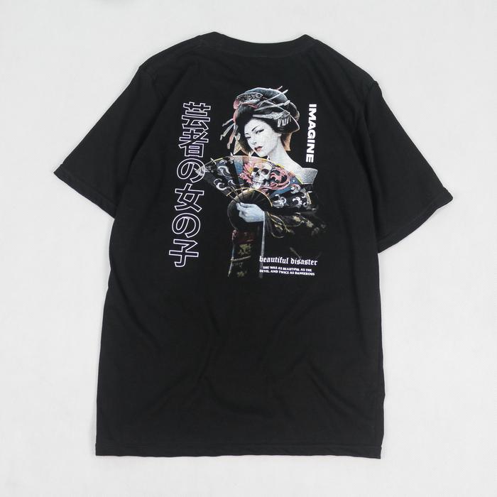 Gambar Kaos Lengan Pendek Imagineco Hitam "Beautiful Disaster" - M dari imagineco undefined Tokopedia