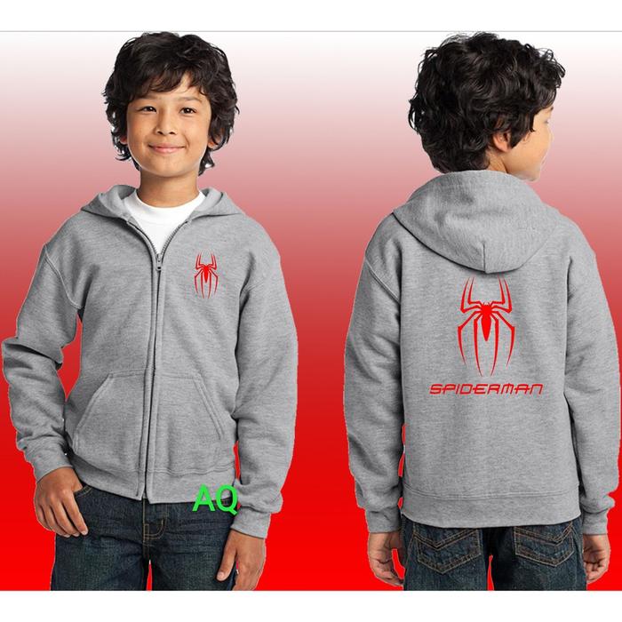 Gambar Jaket Zipper Anak Spiderman Karakter Superhero Hoodie - Dilarastore - Abu Misty, M dari DILARASTOR undefined Tokopedia