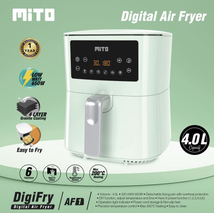Gambar Mito Air Fryer AF1 4L - Mint Green dari Elainestore undefined Tokopedia