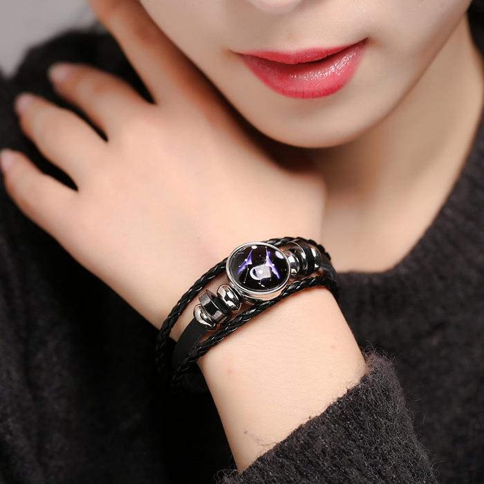 Gambar Gelang Zodiak Luminous vintage kulit Galaxy Pria Wanita - cencer dari spacee shop undefined Tokopedia