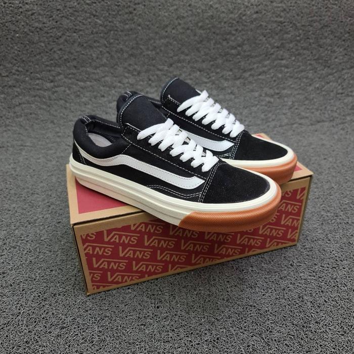 Jual Sepatu Vans old skool black white bemper gum 39-43 Grade